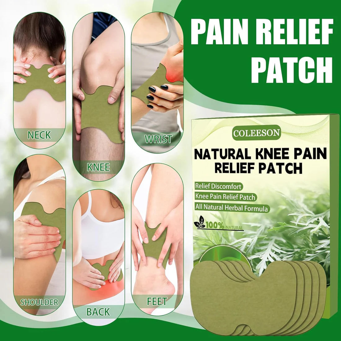 Herbal Knee Patches – Natural Pain Relief for Knees (1 Pack = 10 Pcs)