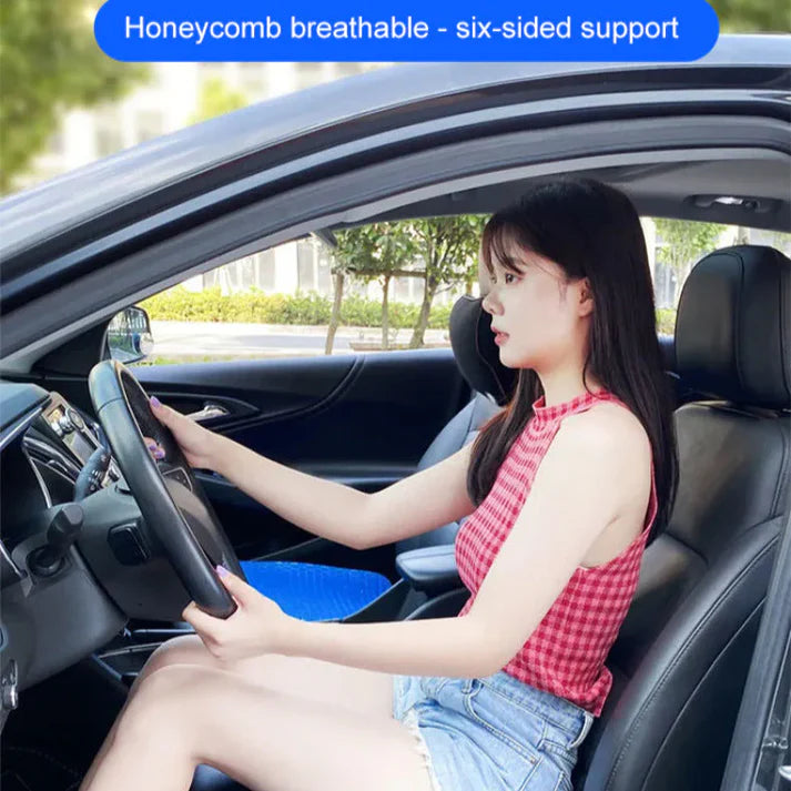 Double-Thick Honeycomb Gel Seat Cushion – Large Size | All-Day Comfort for Office, Car & Home
