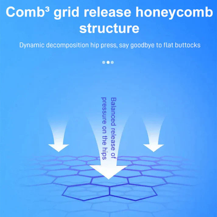 Double-Thick Honeycomb Gel Seat Cushion – Large Size | All-Day Comfort for Office, Car & Home